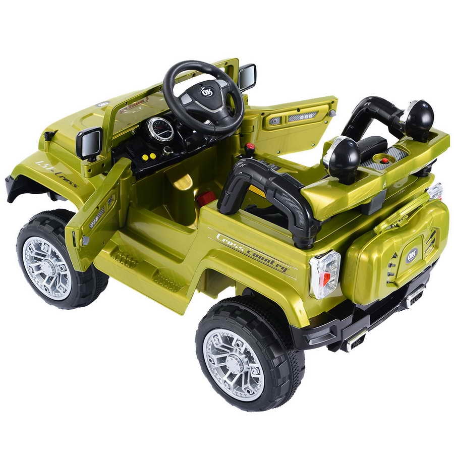 green jeep ride on toy