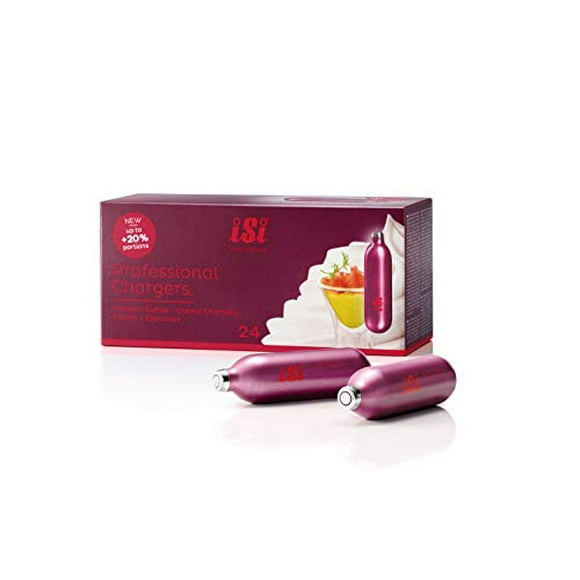 iSi Chargeurs de Crème Pro 8.4g - Pack de 24 - Cartouches de Chargeur de Crème Sans Filetage, Violet 0724