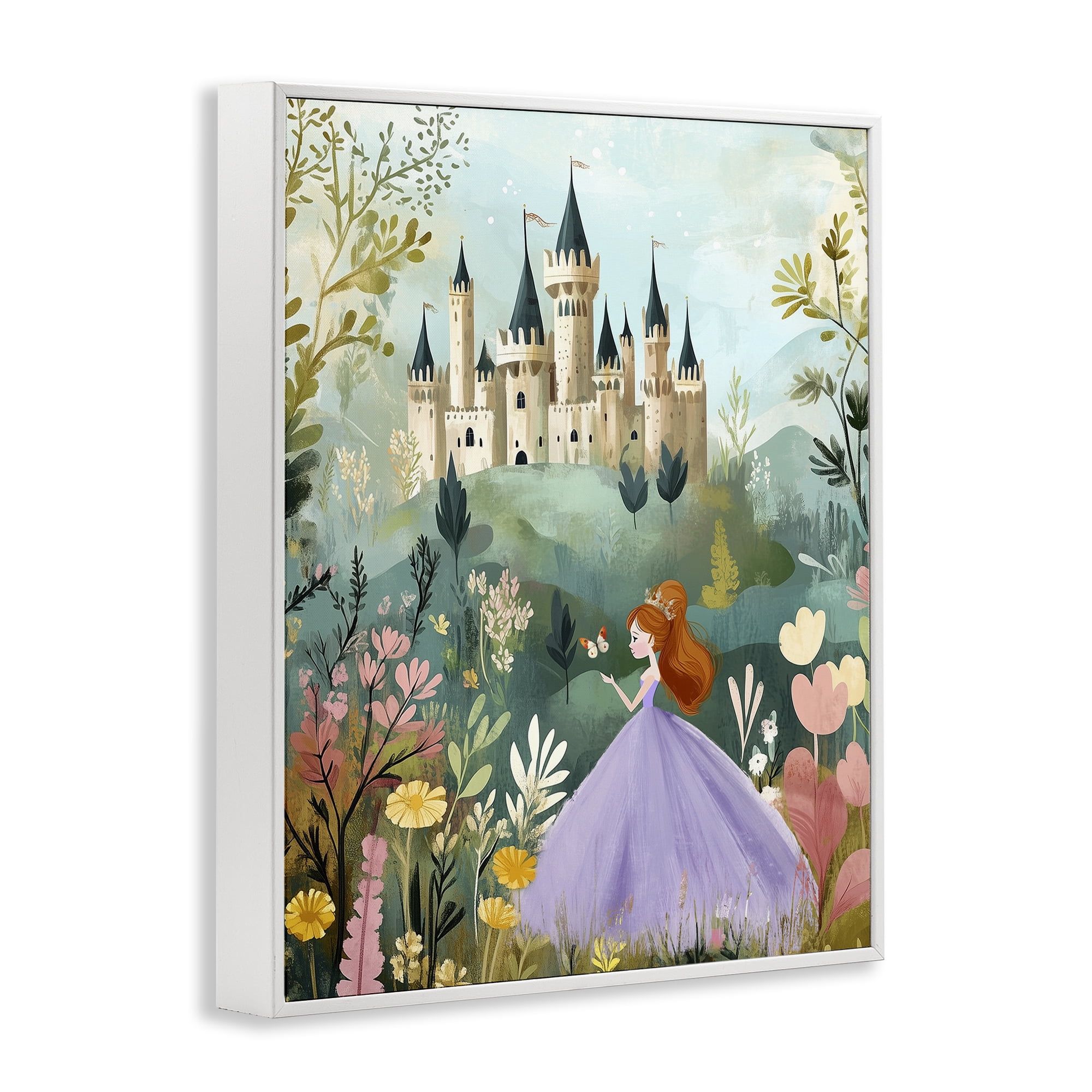Stupell Industries Princess Day Out White Framed Giclee Art, design by Christine Simpson Art