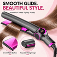 thumbnail image 4 of Hair Straightener and Curler 2 in 1, Twist Straightening Curling Iron with Adjustable Temp for All Hair Types, Instant Heating, 4 of 7
