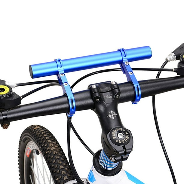 Bicycle Light Holder Handlebar Extender 25.4 31.8MM Cycling Bike Frame Double Extension Mount Holder blue Aluminum alloy 20CM Walmart