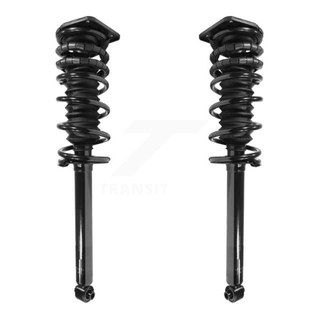 Transit Auto Rear Complete Suspension Shocks Strut and Coil Spring Mount Assemblies Pair for Car 1995-2005 Chevrolet Cavalier Pontiac Sunfire - Left Right Side (Driver Passenger) K78A-100227