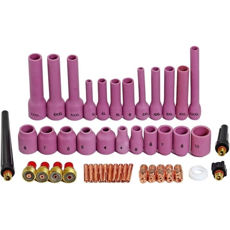 

TIG Gas Lens Collet Body Assorted Size Kit Fit SR WP 9 20 25 TIG Welding Torch 46pcs
