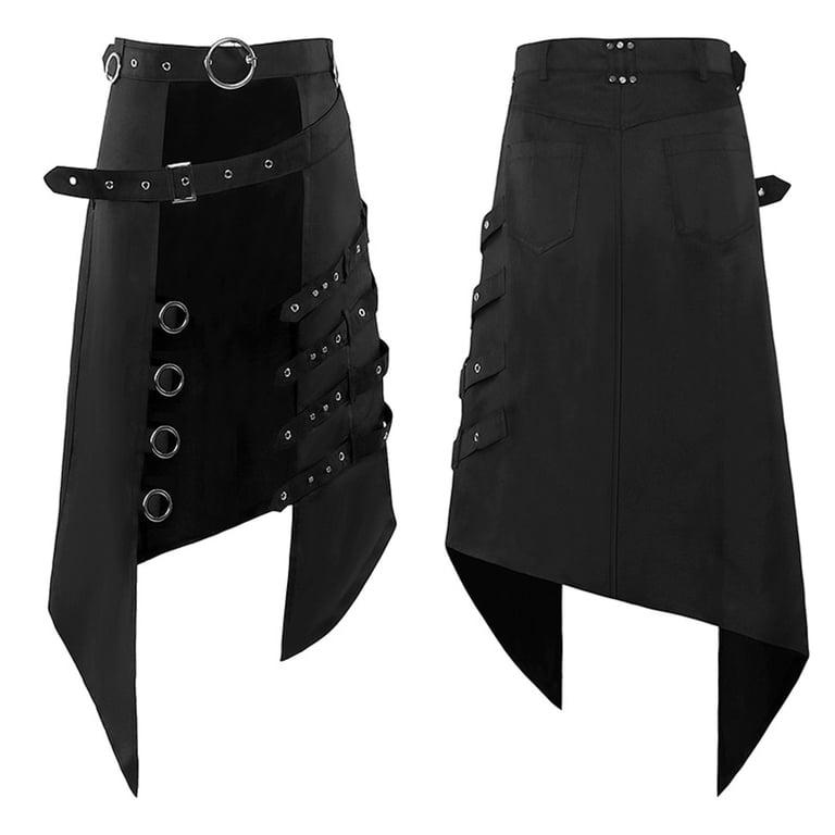 XIYON Pants For Men Trend Rock Punk Ashes Gothic Asymmetrical Punk