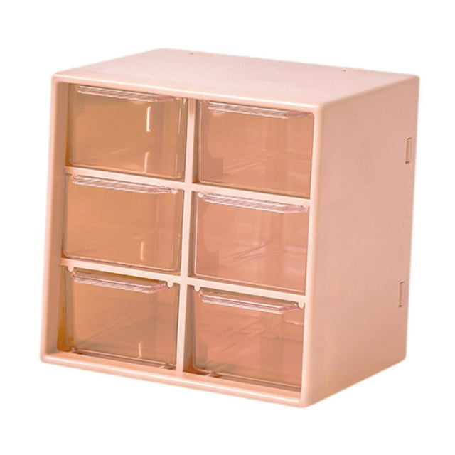 Organizador de cajones pequeño Strade Fareast Limited 6 cajones Rosa piel para escritorio