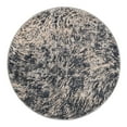 thumbnail image 3 of Unique Loom Oasis Collection Area Rug - Wave (4' Round Gray/Ivory), 3 of 7