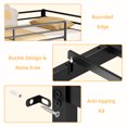 thumbnail image 6 of Zimtown Twin Over Twin Bunk Bed with 3 Storage Drawers, Metal Low Profile Bunk Bed Frame with LED Lights, Charging Station, Black, 6 of 9