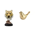 thumbnail image 1 of Escultura de mesa,Escultura de cabeza de tigre Estatua moderna de sobremesa,Figura de cabeza de animal para decoración de escritorio de resina.,Figura de pájaros,Figura de pájaro, 1 of 8