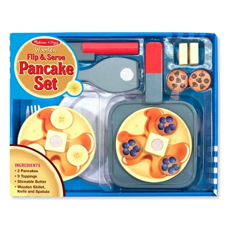 Melissa & Doug Wooden Flip & Serve Pancake Set