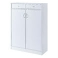 thumbnail image 1 of Smart Home Furniture 2-Drawer Contemporary Wood Shoe Cabinet in White, 1 of 4