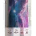 thumbnail image 6 of Colorful Nebulae Sheer Curtains for Living Room Bedroom, Abstract Shiny Gradient Pink Blue Purple Cosmos Sky Star Light Filtering Sheer Curtains, Rod Pocket Voile Window Drapes, 2 Panels Set 52"x 96", 6 of 7