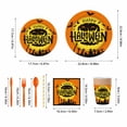 thumbnail image 5 of Orange Halloween Party Tableware Kit, Disposable Plates for Party, Halloween Plates and Cups, Plastic Utensils Set, Halloween Party Decorations, Full Disposable Serving Bundle for, 5 of 8