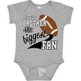thumbnail image 3 of Inktastic Little Brother and Biggest Fan Football Player Boys Baby Bodysuit, 3 of 5