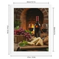 thumbnail image 2 of Paint By Numbers Kit for Adults Beginner - DIY Wine Grapes Cheese Bread Fireplace Canvas Painting Kits for Adults, Frameless Paint By Number for Adults for Home Wall Decor 16x20 Inch, 2 of 7