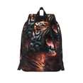 thumbnail image 2 of Picia Cool Tiger Printed Canvas Daypack - Stylish and Durable Vintage Compact Backpack - Class, Work, Travel, or Laptop Bookbag,Organized Compartments-Small, 2 of 6