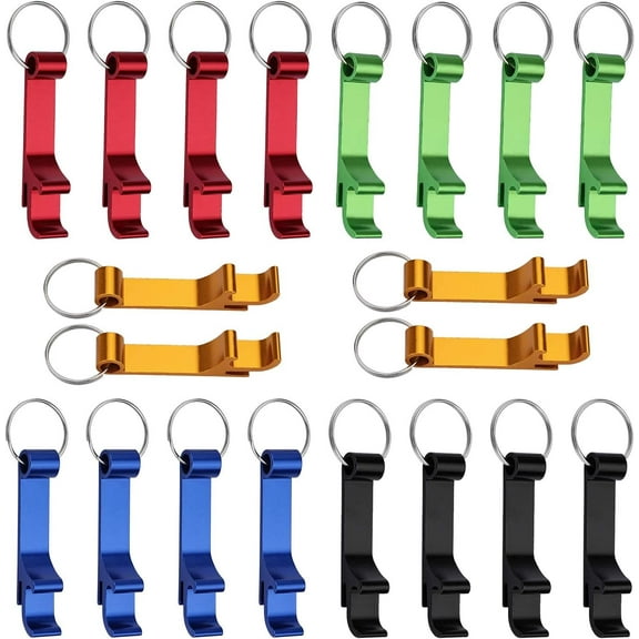 Lonely high heels Juliyeh 20 Pcs Aluminum Beer Bottle Opener Claw Bar Keyring Bottle Openers Pocket Beer Bottle Openers with Keychain Soda Beverage Beer Bottle Opener 5 Colours,Black,6.5cm