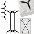 thumbnail image 2 of Universal Bed Sheet Holder Adjustable Elastic Fastener Straps Non-Slip Sofa Cover Clips Crisscross Gripper For Mattress Covers, 2 of 10
