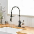 thumbnail image 5 of BWE Kitchen Sink Faucet Lead-Free Black & Nickel High Arc Single Handle Faucet, 5 of 10