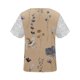 thumbnail image 4 of ICHUANYI Clearance Women Fashion Summer Sexy Fold Printed Regular Women Short Sleeves V Neck Button Top(Khaki, M) ICHUANYI WER2023081008523, 4 of 5