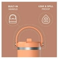 thumbnail image 2 of Nomad 32 oz with Handle and Straw Lid, Leakproof, Double Insulated, 32oz Cup, Stainless Steel | Apricot Crush, 2 of 9