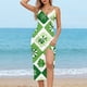 thumbnail image 2 of TaTaai Women Lightweight Sheer Beach Long Dress St Patrick's Day Printed Ribbon Wrap Skirt Cover Up Casual Summer Beachwear Gift, 2 of 9