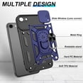 thumbnail image 3 of for iPhone SE 2020/2022,iPhone 7/8 Case with Anti-Explosion Screen Protector, Heavy Duty Shockproof with Metal Kickstand [Military Grade] Protective Case for iPhone SE 2020/2022/8/7, Blue, 3 of 14