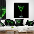 thumbnail image 4 of Designart Absinthe on Black Background - Modern Throw Pillow - 12x20, 4 of 5