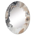 thumbnail image 2 of Designart "Abstract Marble Art with Copy Space IX" Fractals Round Wall Mirror - Modern Oval Printed Decorative Oversized Mirror - Multiple Color Options, 2 of 4