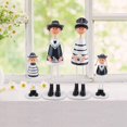 thumbnail image 3 of Miniaturas Estatuas de toda la familia Diseño de estilo marino Estatuilla de madera Artes decorativas Hogar Oficina Coche Adorno Regalo para amigos Novia 4 piezas de pie, 3 of 4