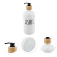thumbnail image 5 of Unique Bargains 1 Pc Elegant Contains the Letters DISHES Soap Pump Dispenser for Bathroom 16.9oz White, 5 of 6