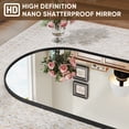 thumbnail image 4 of Antok Arched Full Length Mirror 71"x32", Standing Floor Mirror with Black Frame, Durable Anti-Shatter Glass, Freestanding/Wall Mountable for Bedroom, Living Room, Dressing Room, 4 of 7