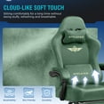 thumbnail image 4 of GTPLAYER Big & Tall Fabric Swivel Gaming Office Chair with Pocket Spring Cushion and Footrest, Green, 4 of 8