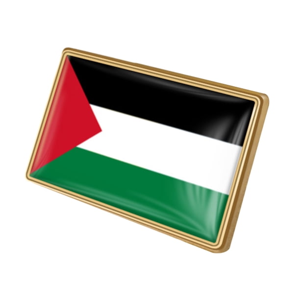 40uds. Insignias de la bandera nacional de Palestina, insignia esmaltada de cristal, traje de recuerdo (25x15mm)