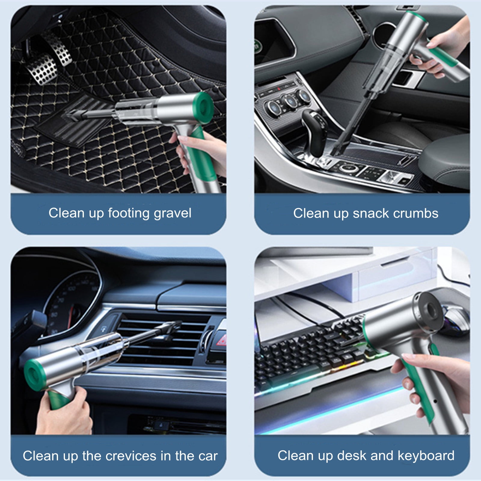Uiz Merueh Cordless Car Vacuum Handheld Car Vacuum Portable Cordless Powerful Suction Hand Vac Perfect for Pet Hair, Cars, Home, Stairs