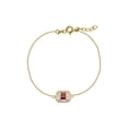 thumbnail image 1 of Pulsera Baguette Rojo Oro 10K Horoz 17cm, 1 of 3