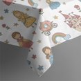 thumbnail image 6 of White Princess Castle Pattern Rectangle Tablecloth 60"x120",Waterproof Polyester Rectangle Table Cloth, Wipeable Spillproof Polyester Tablecloth for Dining, Camping, Indoor and Outdoor, 6 of 6