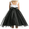 thumbnail image 2 of Big Girls' Satin Top Tulle Skirt Flower Belt Flowers Girls Dresses White 8 (J36K39), 2 of 2