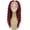 Burgundy, variant on LUXLUXE 22 Inch Long 4X4 Hand Tied Lace Braid Braided Wig, Black to Burgundy Ombre, 1 Count