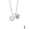 thumbnail image 2 of Delight Jewelry Silvertone Domed Corinthians 13:4 Silvertone Script Initial Disc - P - Charm Necklace, 20"+3", 2 of 4
