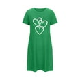 thumbnail image 5 of ZyeKqe Womens Nightgowns Short Sleeve Sleepwear Soft Pajama Dress Heart Graphic Loose Fitted Nightshirts, 5 of 6