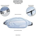 thumbnail image 4 of adidas Unisex Core Waist Pack, Glow Blue/White/Black, ONE SIZE, 4 of 8