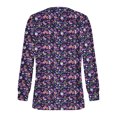 thumbnail image 5 of Enjoytime Womens Fall Winter Blouses Loose Fit Long Sleeve Basic Shirts Top Streetwear Womens Crewneck Floral Printed Tunic Tops, 5 of 5