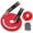 Red, variant on Weighted Jump Rope for Workout Fitness(1LB), Tangle-Free Ball Bearing Rapid Speed Skipping Rope for MMA Boxing Weight-loss,Aluminum Handle Adjustable Length 9MM Fabric Cotton+9MM Solid PVC Rope