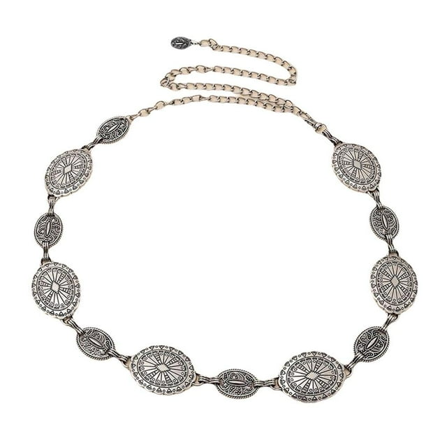 ZOUBAOQ Retro Waist Chain Metal All-Match Bohemian Style Layered Body Chain Belt Decoration
