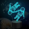 thumbnail image 2 of Lámpara de ilusión 3D de astronauta con sensor táctil y luz nocturna LED de 7 colores cambiantes, 2 of 5