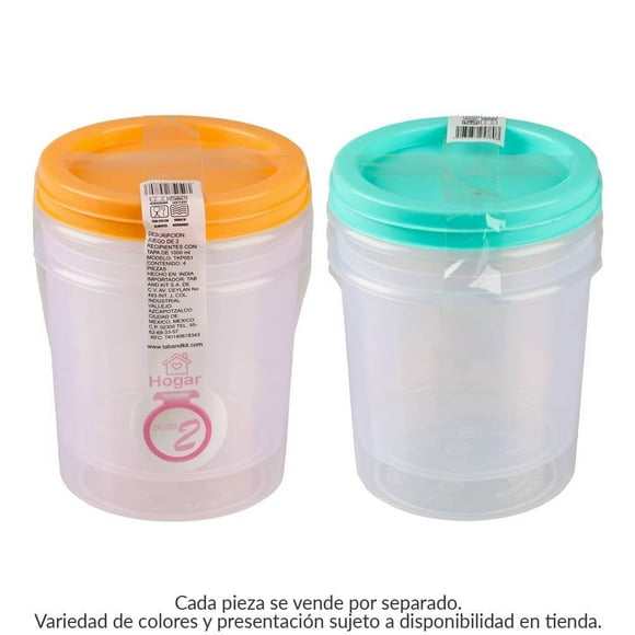 Juego de Recipientes Prichos Herméticos con Tapa 1000 ml Varios Modelos 2 Piezas