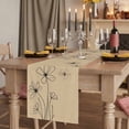 thumbnail image 2 of Table Runners 72 Inches Long Dress Scarves, Black Khaki Farmhouse Kitchen/Dining Table Runner, Coffee Tablerunners, Spring Flora 14x72 Inch, 2 of 9