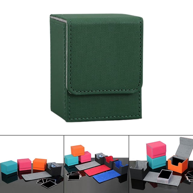 Cajas de de cartas Caja de almacenamiento de de cartas coleccionables para cartas con mangas Cartas deportivas Verde CUTICAT Cajas de cartas
