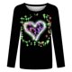thumbnail image 4 of Blusa informal de manga larga con cuello redondo y estampado de amor para mujer Fridja  hkj2727, 4 of 5