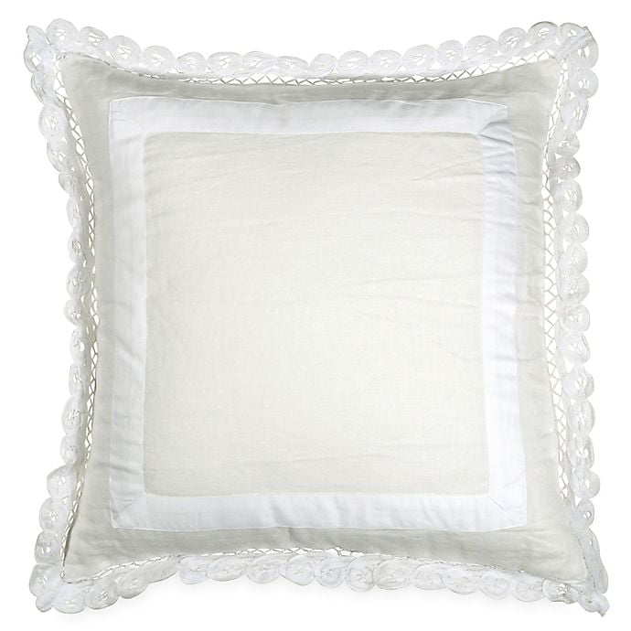 white ruffle throw pillow